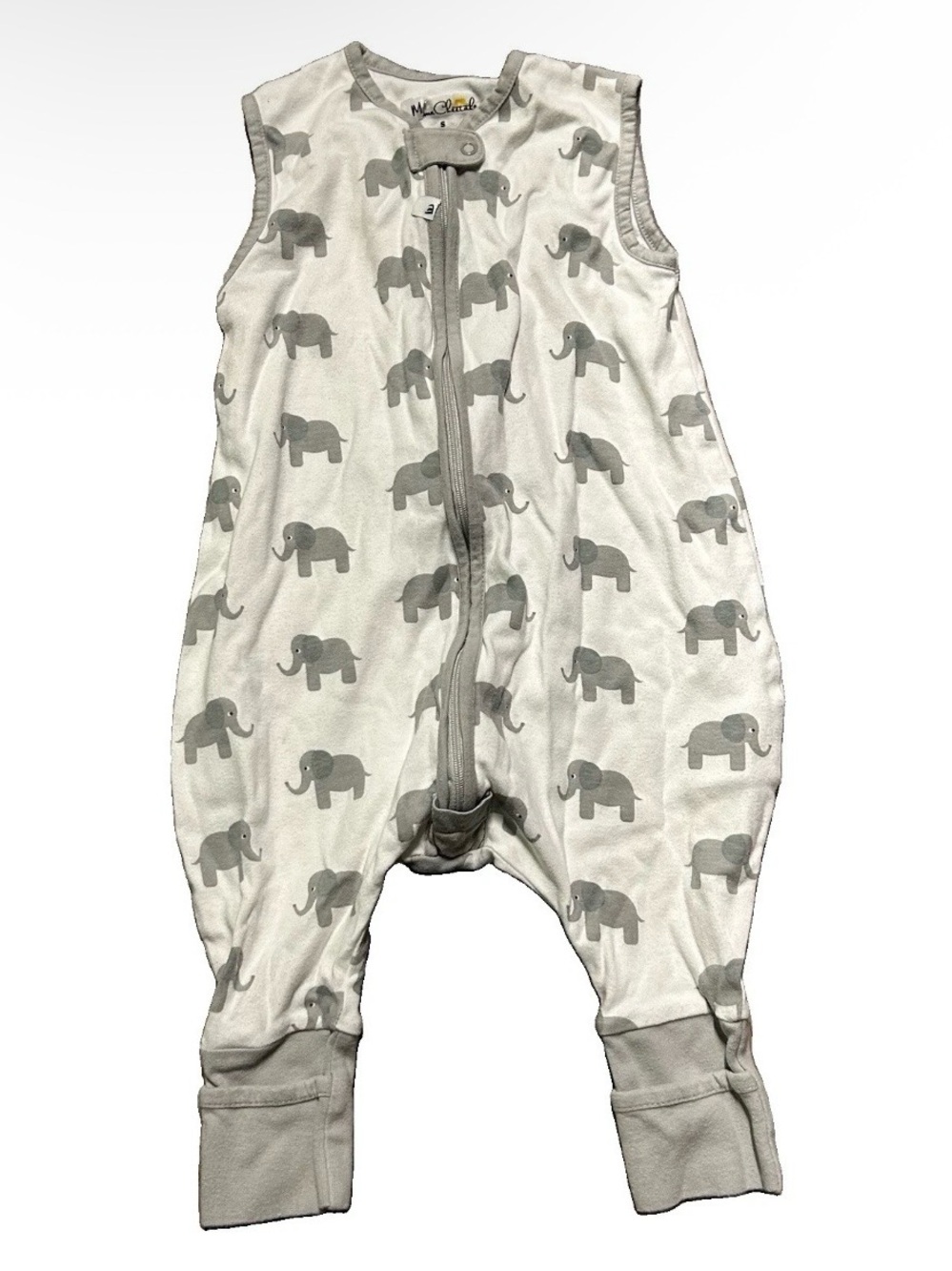 Baby Mama Cheetah Sleep Sack With Feet Size Small (6-18 Months) Elephants